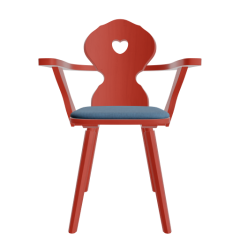 BA 3 F Fichte rot mit Sitzpolster