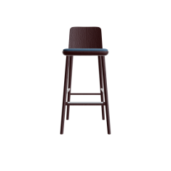 LA 7 F Barhocker Esche bordeaux mit Sitzpolster