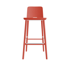 LA 7 F Barhocker Esche rot